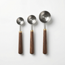 Stainless Steel Coffee Scoop - Wooden Handle Measuring Spoon for Coffee Beans