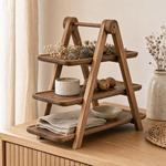 3 Tier Wooden Serving Stand – Tiered Tray Dessert Display for Parties and Entertaining