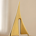 Sailboat Sculpture – Gold or Bronze Zinc Alloy Desk Ornament Modern Home Decor