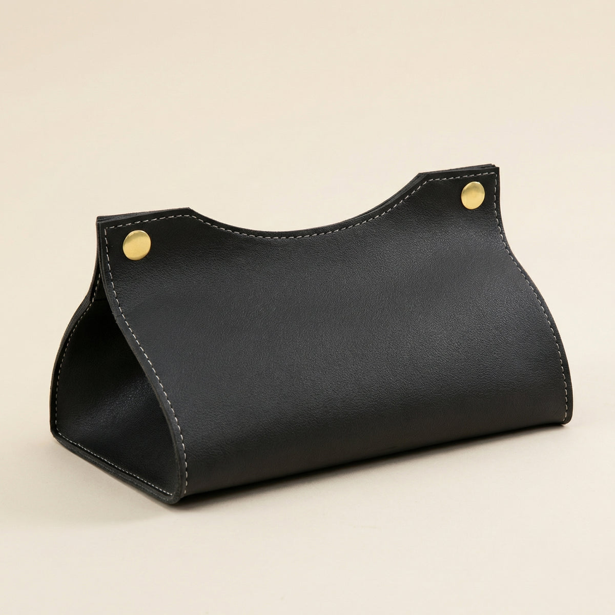 Leather Tissue Holder – Compact Napkin Dispenser for Coffee Table Desk Bathroom Car Storage