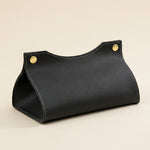 Leather Tissue Holder – Compact Napkin Dispenser for Coffee Table Desk Bathroom Car Storage