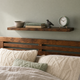 Solid Wood Floating Wall Shelf – Bracket Mount Storage Display Living Room Bedroom