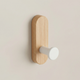 Adhesive Walnut Wood Wall Hook – Coat and Hat Hanger for Entryway & Bedroom Decor