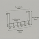 Over-Door Metal Hook Rack – No-Drill Storage Rack for Coats, Bags & Towels