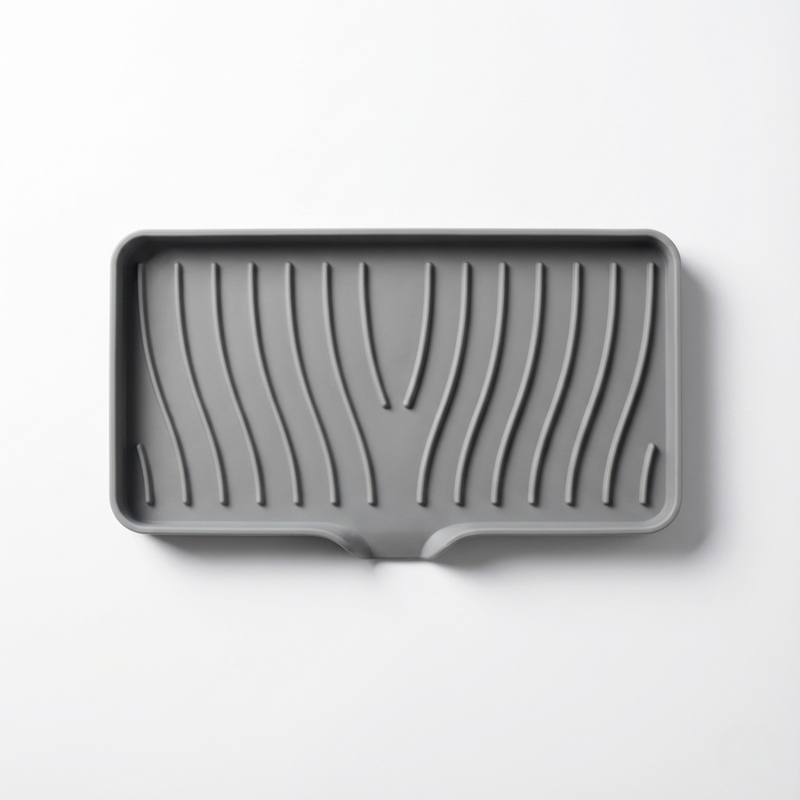 Porte-savon en silicone avec bec verseur – Égouttoir autonome pour comptoirs de cuisine et de salle de bain