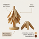 Wooden Tree Coaster Set with Stand – Heat Resistant Drink Coasters for Coffee Table