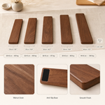 Walnut Wood Keyboard Wrist Rest – Ergonomic Palm Pad for Mechanical Keyboards