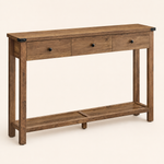 Console Table with Drawers – Narrow Entryway Storage Shelf, Wood Hallway Accent Furniture