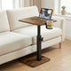 Sofa Side Table – Height Adjustable, 360° Rotating Tabletop, C-Shaped End Table for Bed or Couch