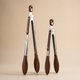 Wooden Cooking Tongs – Locking Stainless Steel BBQ Tongs Wood Handle Grilling Salad Serving