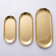 Gold Serving Tray – Stainless Steel Oval Tray for Desserts, Drinks, Jewelry, Vanity, Bathroom & Kitchen