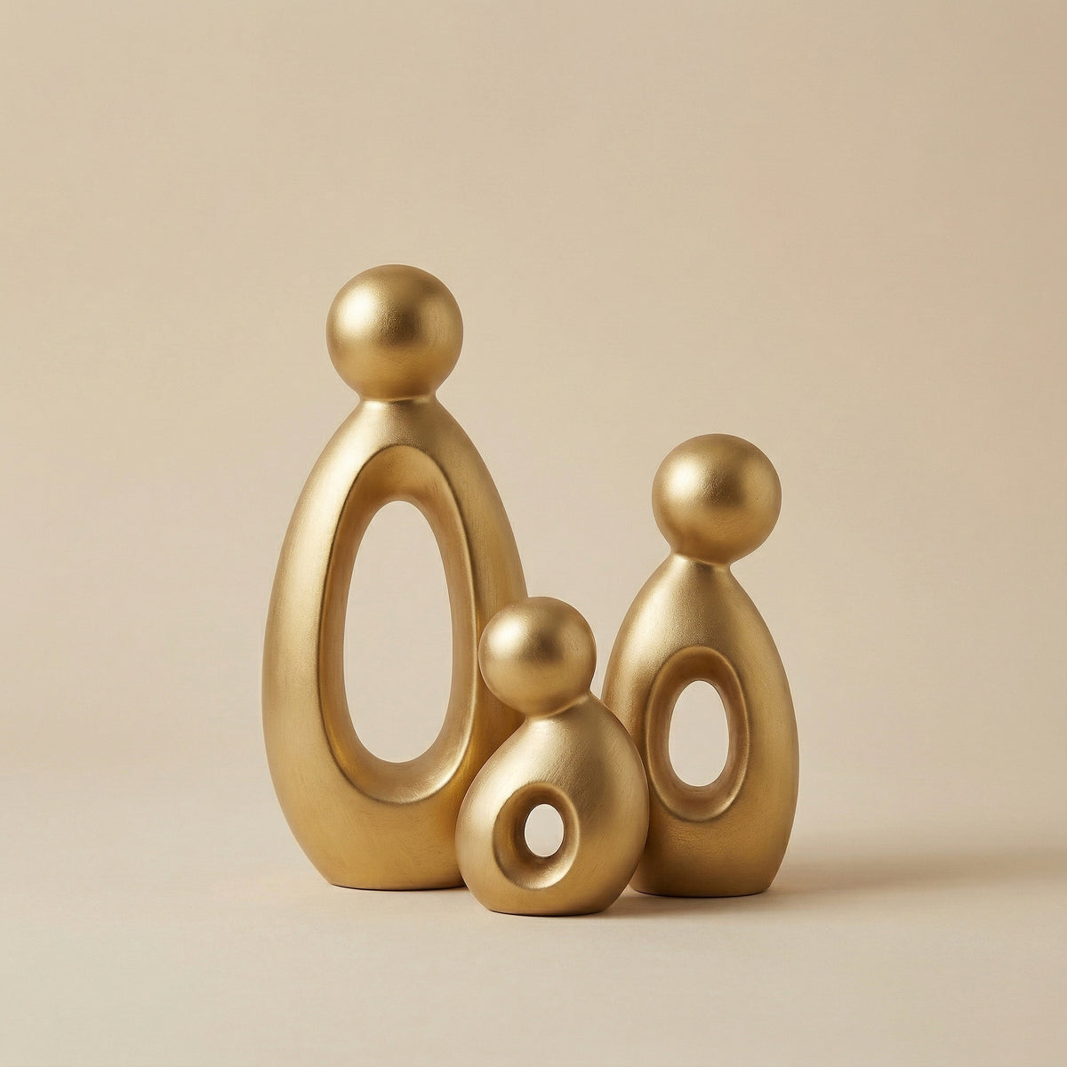 Abstract Family Figurine Set – Modern Minimalist Sculpture Home Decor Living Room Shelf Accent