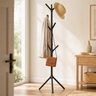 Porte-manteau sur pied — Support de suspension en forme de branche pour chapeaux, sacs et écharpes de chambre à coucher