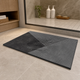 Geometric Bath Mat – Absorbent Non-Slip Quick Dry Shower Rug Minimalist Bathroom Decor