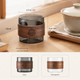 Glass Tea Cup with Walnut Wood Sleeve – Borosilicate Heat Resistant Coffee Mug