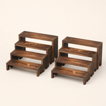 Stackable Wooden Riser Stand Set – Tiered Display for Vendor Events Cupcakes and Decor