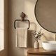 Walnut Towel Ring – No Drill Suction Mount, Rotating Wall Towel Holder for Bathroom & Kitchen