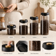 Airtight Glass Coffee Storage Jar – Vacuum Pump Canister for Beans Tea Spices