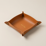 Nordic Style Leather Tray – Minimalist Accessory Organizer for Jewelry & Cosmetics for Modern Home Storage