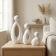 Abstract Family Figurine Set – Modern Minimalist Sculpture Home Decor Living Room Shelf Accent