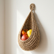 Handwoven Hemp Basket – Wall Hanging Storage for Kitchen, Entryway and Modern Wall Decor