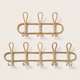 Rattan Wall Hook Rack – Handwoven Natural Storage for Coats, Hats, Bags – Entryway Bedroom Bathroom