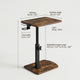 Sofa Side Table – Height Adjustable, 360° Rotating Tabletop, C-Shaped End Table for Bed or Couch