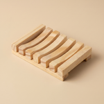 Bamboo Soap Dish – Draining Slat Design for Bathroom, Kitchen, Shower, Natural Wood Soap Holder