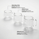 Double Wall Glass Coffee Mug – Heat Resistant Borosilicate Latte Cup, Clear Minimalist Drinkware