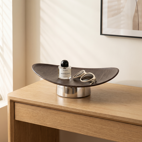 Oval Catchall Tray – Bedside Organizer Dresser Tray Jewelry Dish Entryway Storage Modern Decor