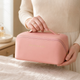 Makeup Organizer Bag for Travel – PU Leather Zip Cosmetic Case with Inner Dividers