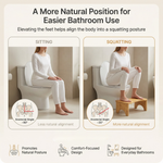 Bamboo Squatting Position Toilet Stool – Wood Ergonomic Bathroom Footstool for Natural Posture