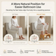 Bamboo Squatting Position Toilet Stool – Wood Ergonomic Bathroom Footstool for Natural Posture