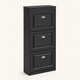 Shoe Cabinet with 3 Flip Drawers – Slim Entryway Storage Rack, White Grey Black