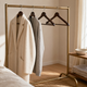 Wooden Coat Hangers with Non-Slip Bar – Suit Jacket Shirt Closet Storage Set