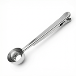 2-in-1 Stainless Steel Coffee Scoop with Bag Sealing Clip – Measuring Spoon for Coffee Storage