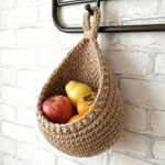 Handwoven Hemp Basket – Wall Hanging Storage for Kitchen, Entryway and Modern Wall Decor
