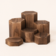 6-Piece Hexagonal Wood Riser Set – Tiered Display Stand for Jewelry and Collectibles