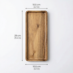 Wooden Serving Tray – Minimal Wood Display Tray for Dining & Coffee Tables