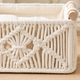 Macrame Storage Basket with Wood Handles – Woven Organizer for Bathroom Living Room