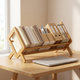 Bamboo Desktop Bookshelf – Desk Book Organizer, Small Bookcase, Home Office Storage