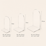 Clear Acrylic Bookends – Arch Design Book Organizer for Shelf Desk Home Office