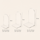 Clear Acrylic Bookends – Arch Design Book Organizer for Shelf Desk Home Office