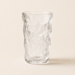 Glacier Texture Glass – Sculptural Clear Drinking Cup for Tea Coffee Water Home Bar