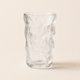 Glacier Texture Glass – Sculptural Clear Drinking Cup for Tea Coffee Water Home Bar