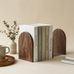 Wooden Book Shelf Bookend – Minimalist Solid Wood Support for Books & Shelf Organisation