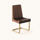 Wooden Chair Phone Stand – Walnut Brass Desk Organizer, Minimalist Office Ornament