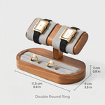 Wooden Watch Display Stand with Jewelry & Ring Tray – Single and Double Watch Holder