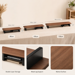 Monitor Stand with Side Shelf – Desk Organizer Screen Riser Ergonomic Office Storage