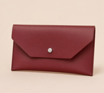 Slim Cash Envelope Wallet – PU Leather Snap Pouch Budget Organizer Women Purse
